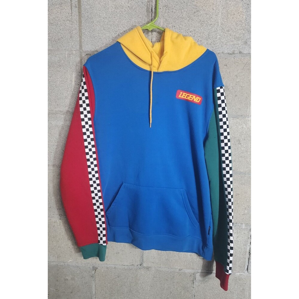 Brooklyn Cloth Long Sleeve Color Block Legend Men's Hooded Sweatshirt Size L